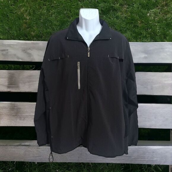 PING Collection Mens Jacket M Windbreaker Black Full Zip Golf Rain Lightweight. - Picture 9 of 13